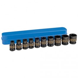 Jeu de 10 douilles à choc 1/2" 10-24mm LICOTA Jeu de 10 douilles à choc 1/2" 10-24mm LICOTA